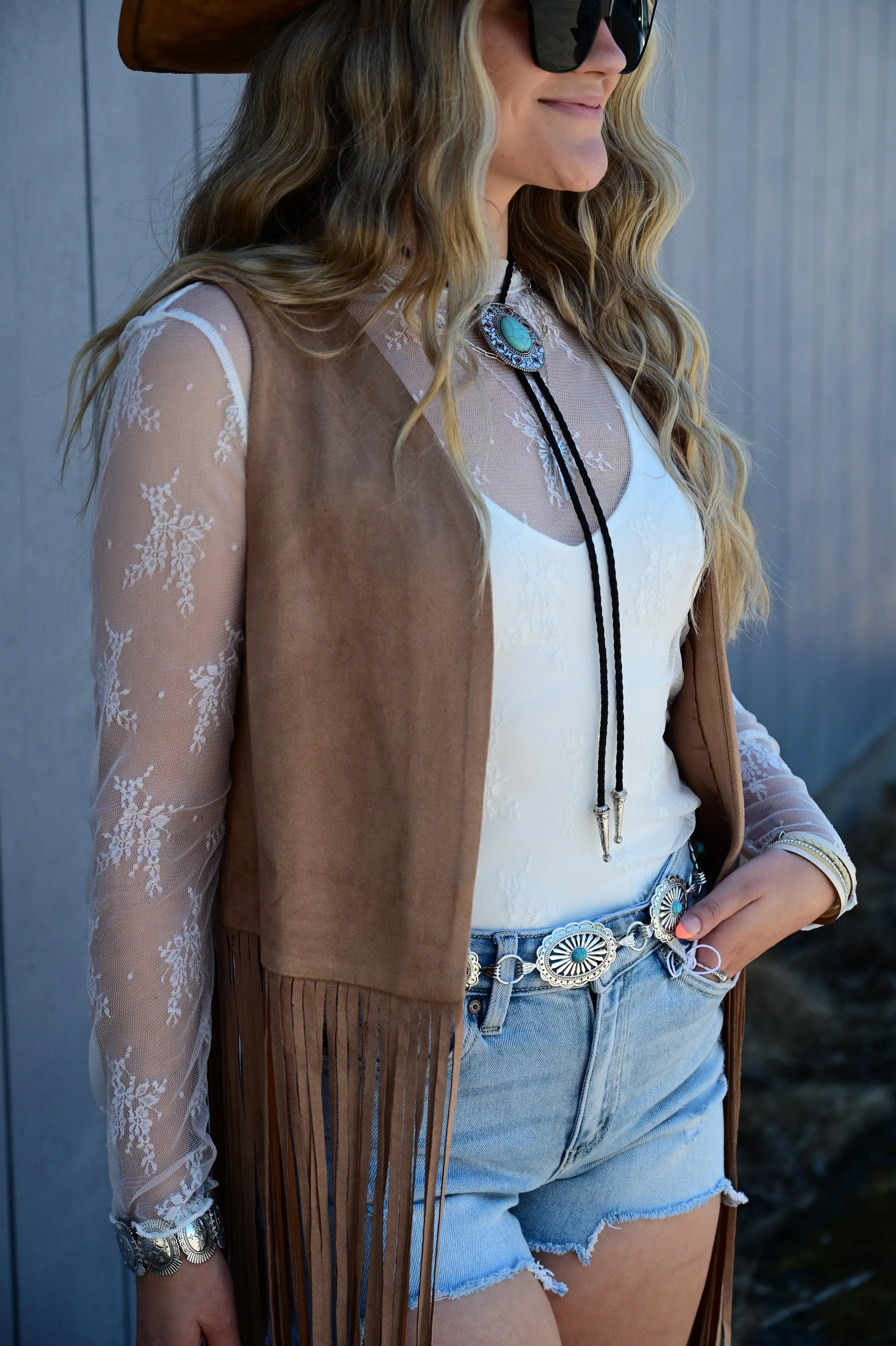 Harper Long Fringe Vest