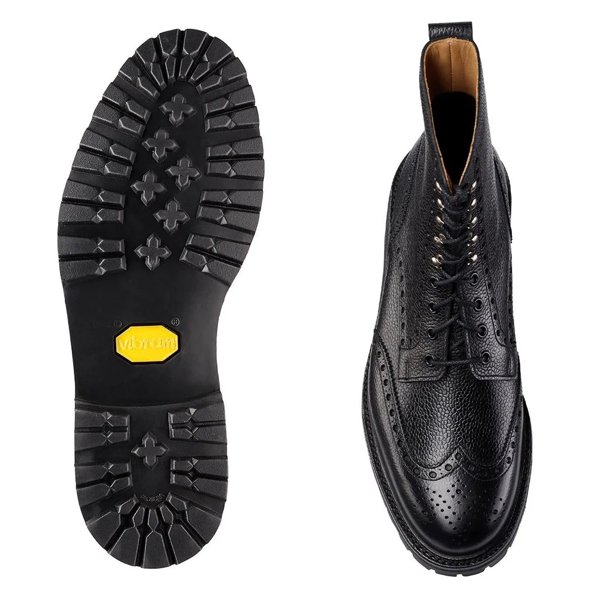 Islay Black Scotch Grain Derby Boots