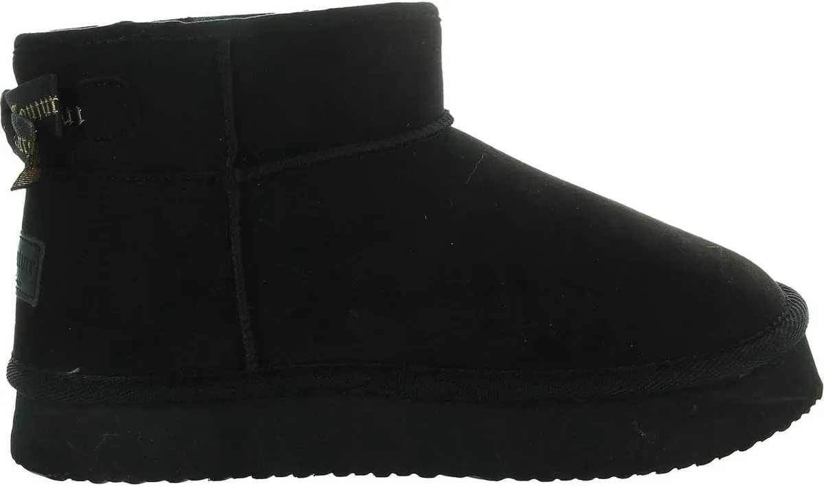 Juicy Couture Women Slip On Winter Boots Warm Microsuede Insulated Fashion Ankle Booties Outdoor Snow Boot-Olden