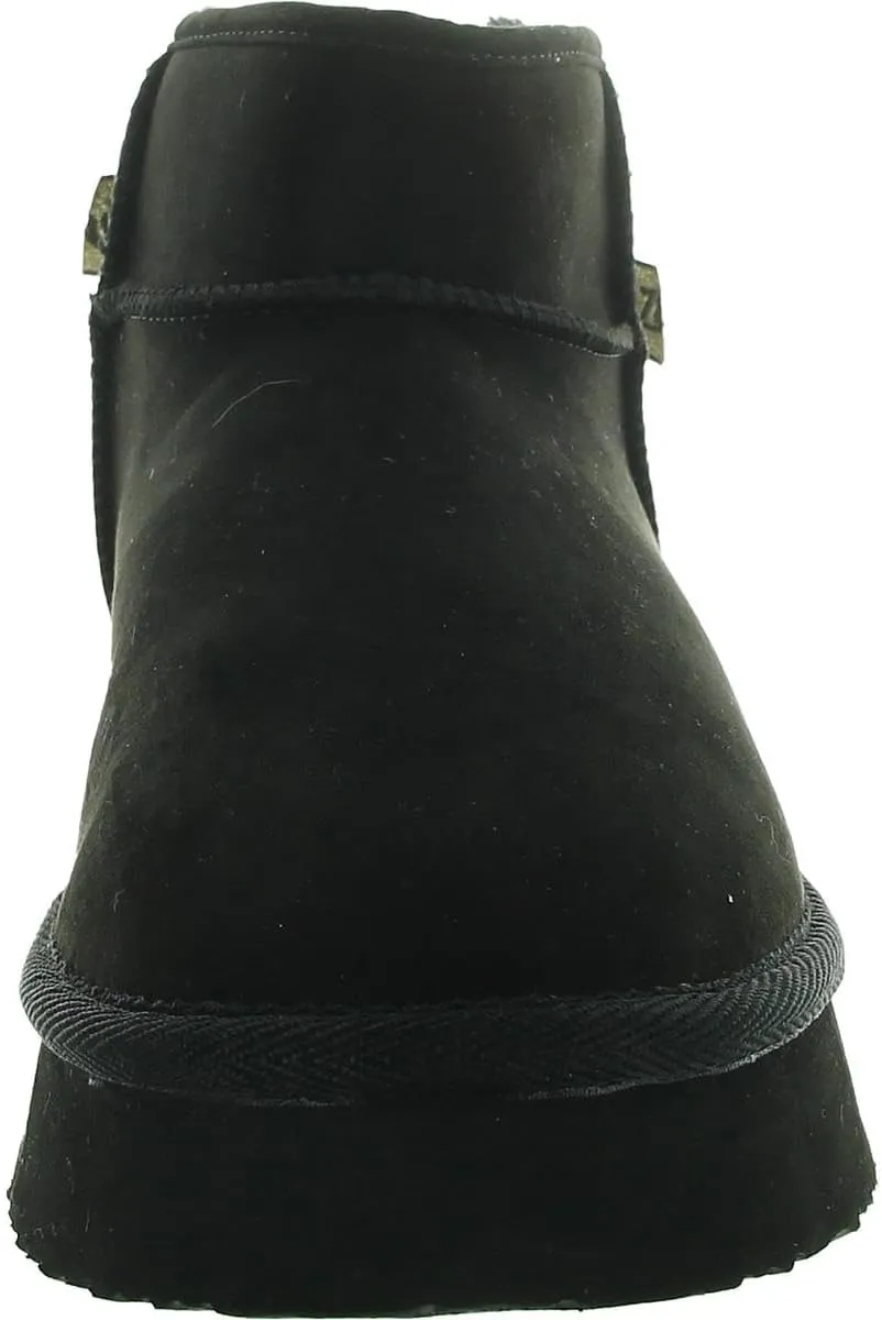 Juicy Couture Women Slip On Winter Boots Warm Microsuede Insulated Fashion Ankle Booties Outdoor Snow Boot-Olden