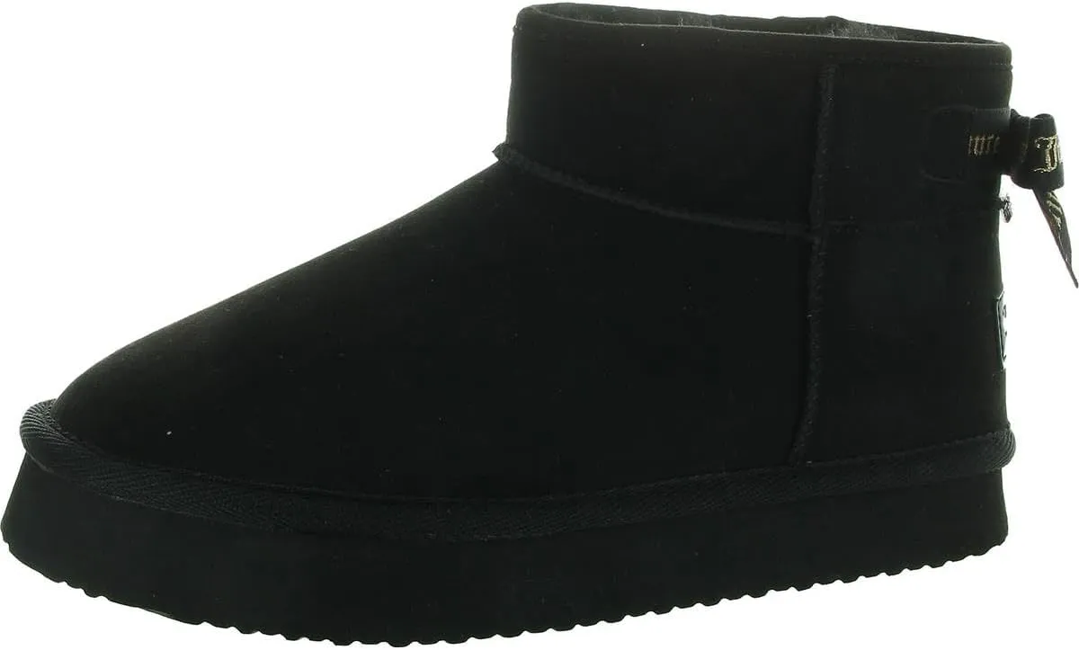 Juicy Couture Women Slip On Winter Boots Warm Microsuede Insulated Fashion Ankle Booties Outdoor Snow Boot-Olden