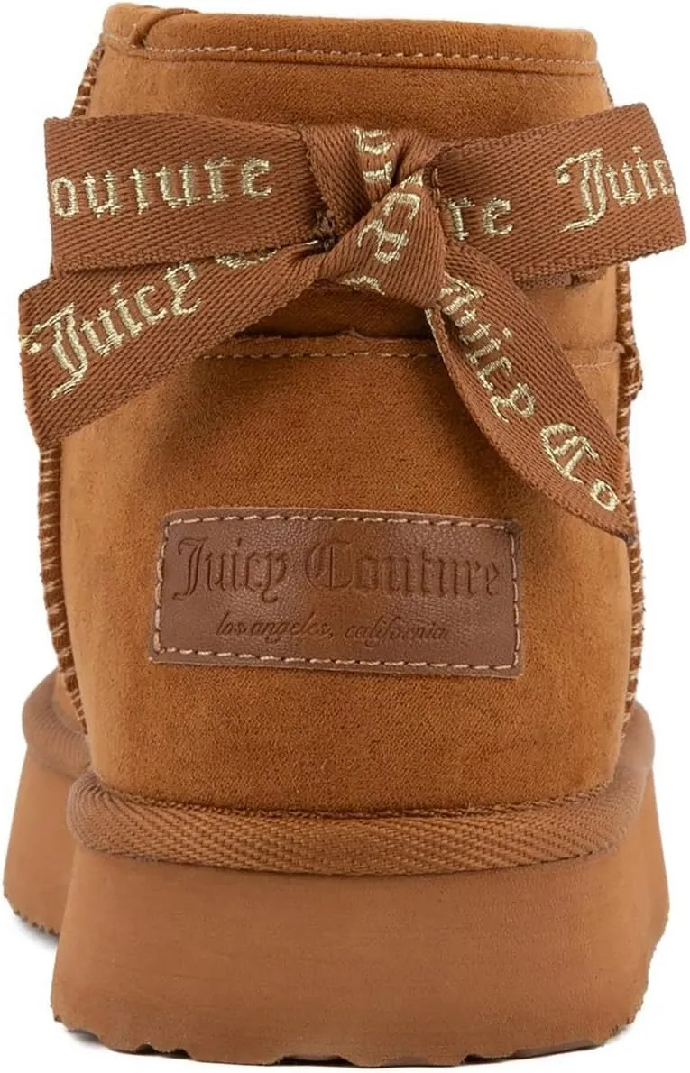Juicy Couture Women Slip On Winter Boots Warm Microsuede Insulated Fashion Ankle Booties Outdoor Snow Boot-Olden
