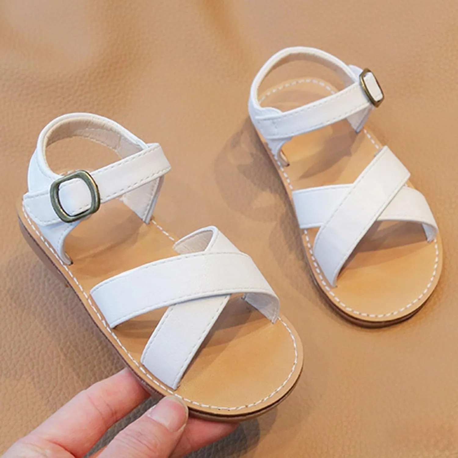 Kids Children Girls Open Toed Beach Shoes Soft Soled Non Slip Sandals Girls Size 3 Sandals White Girl