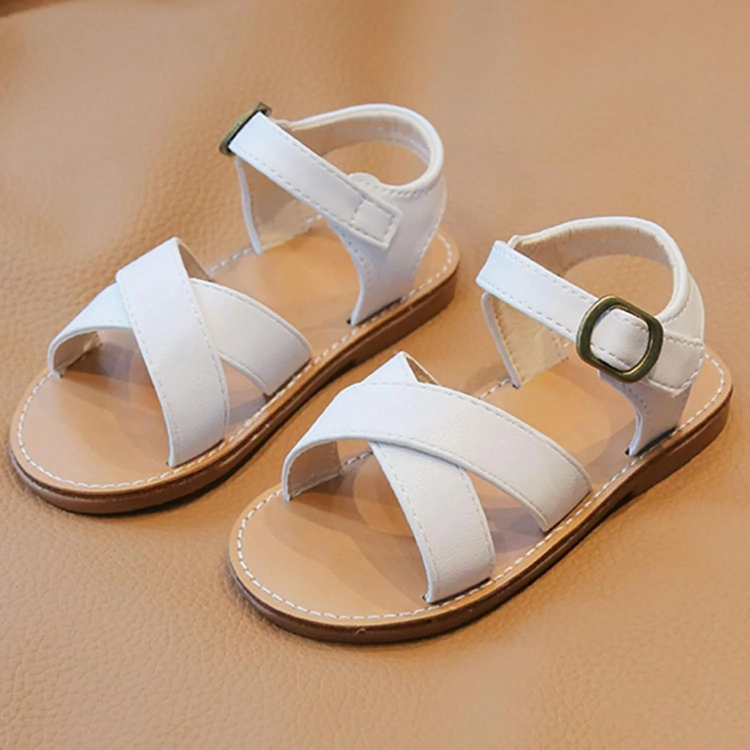 Kids Children Girls Open Toed Beach Shoes Soft Soled Non Slip Sandals Girls Size 3 Sandals White Girl