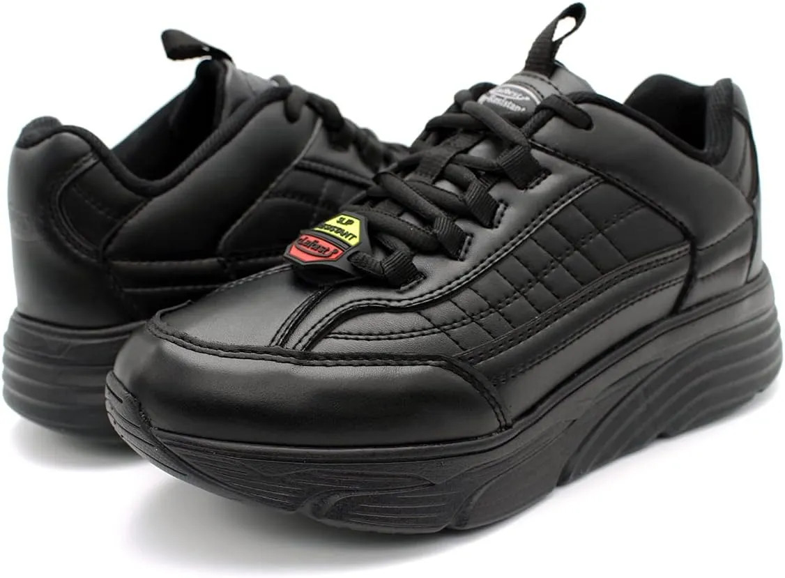 Laforst Womens Foley Xtreme Comfort Work Non-Slip Sneaker  Free Socks
