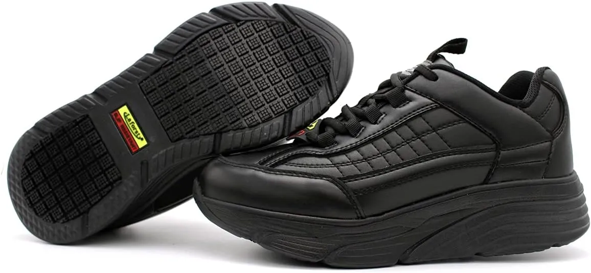 Laforst Womens Foley Xtreme Comfort Work Non-Slip Sneaker  Free Socks
