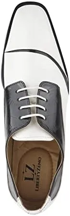 LIBERTYZENO Mens Wingtip Brogue Genuine Leather Adults Lace Up Oxford Dress Shoes for Easter Gift LS-1105