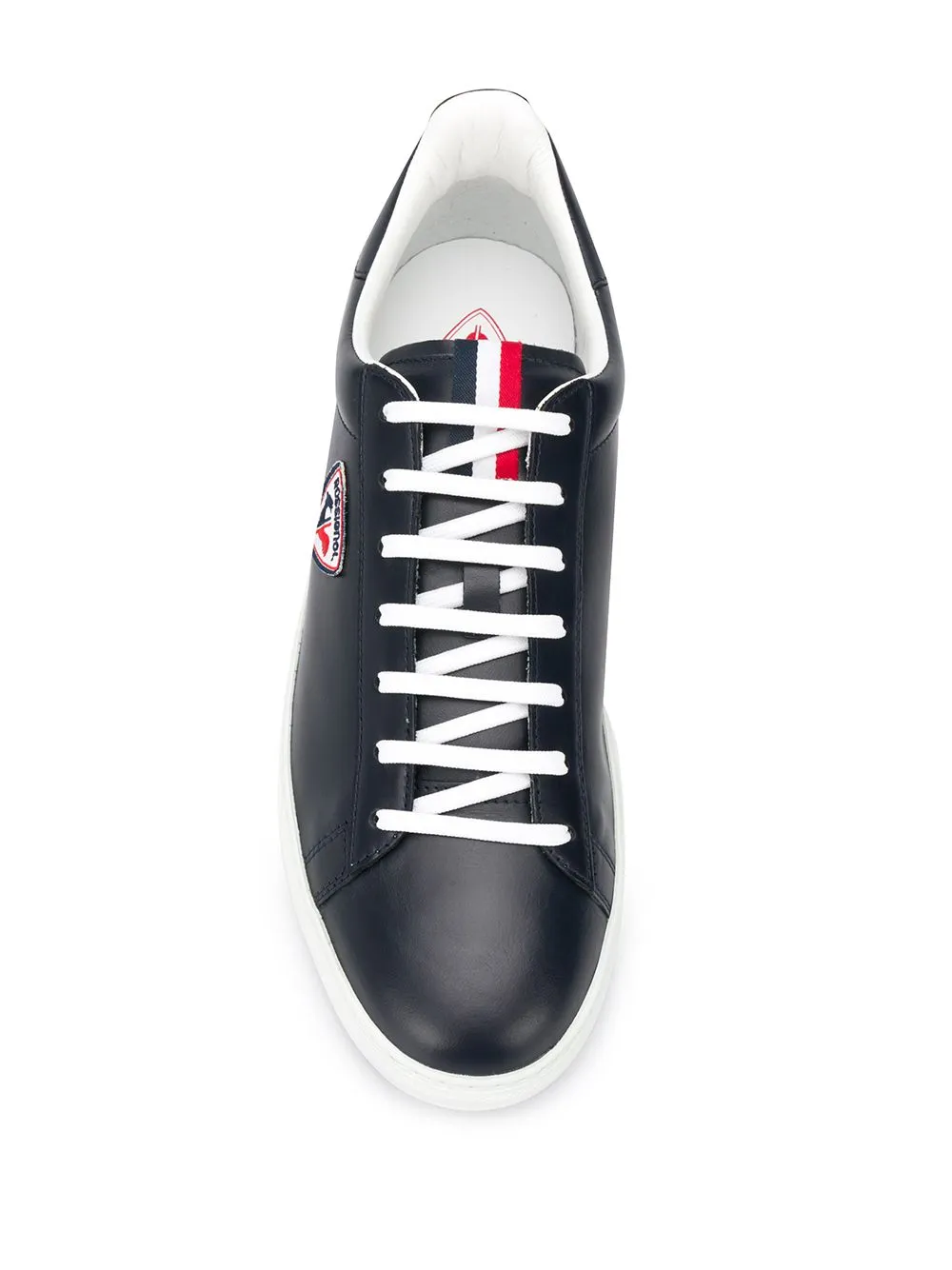 logo patch low top sneakers