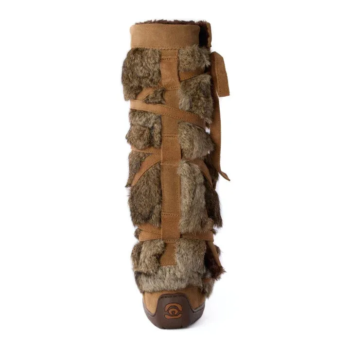 Manitobah Mukluk Women's Tall Wrap Mukluk Suede and Fur Boots - Oak