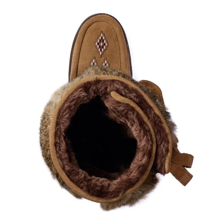 Manitobah Mukluk Women's Tall Wrap Mukluk Suede and Fur Boots - Oak