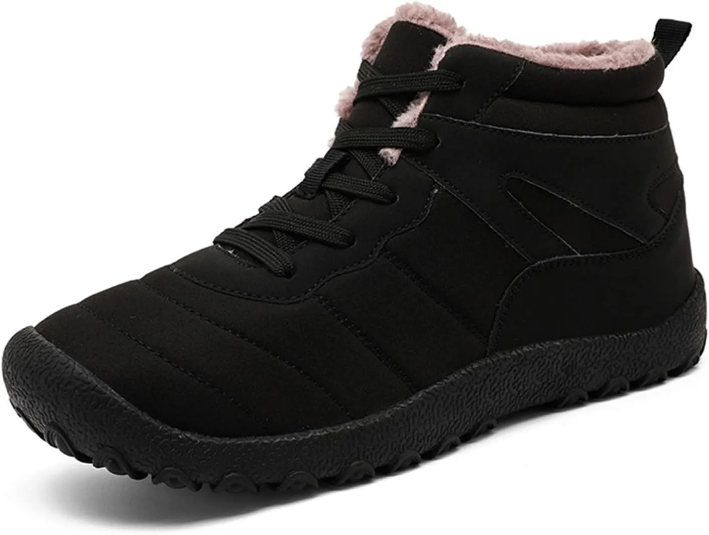 Men Work Boots Steel Toe Hiking Sneakers Fur Lined Ankle Boot Women Workout Shoes Wide Width Lightweight Outdoor Botas Mid Ankle Work Casual Hike Grounded Footwear
