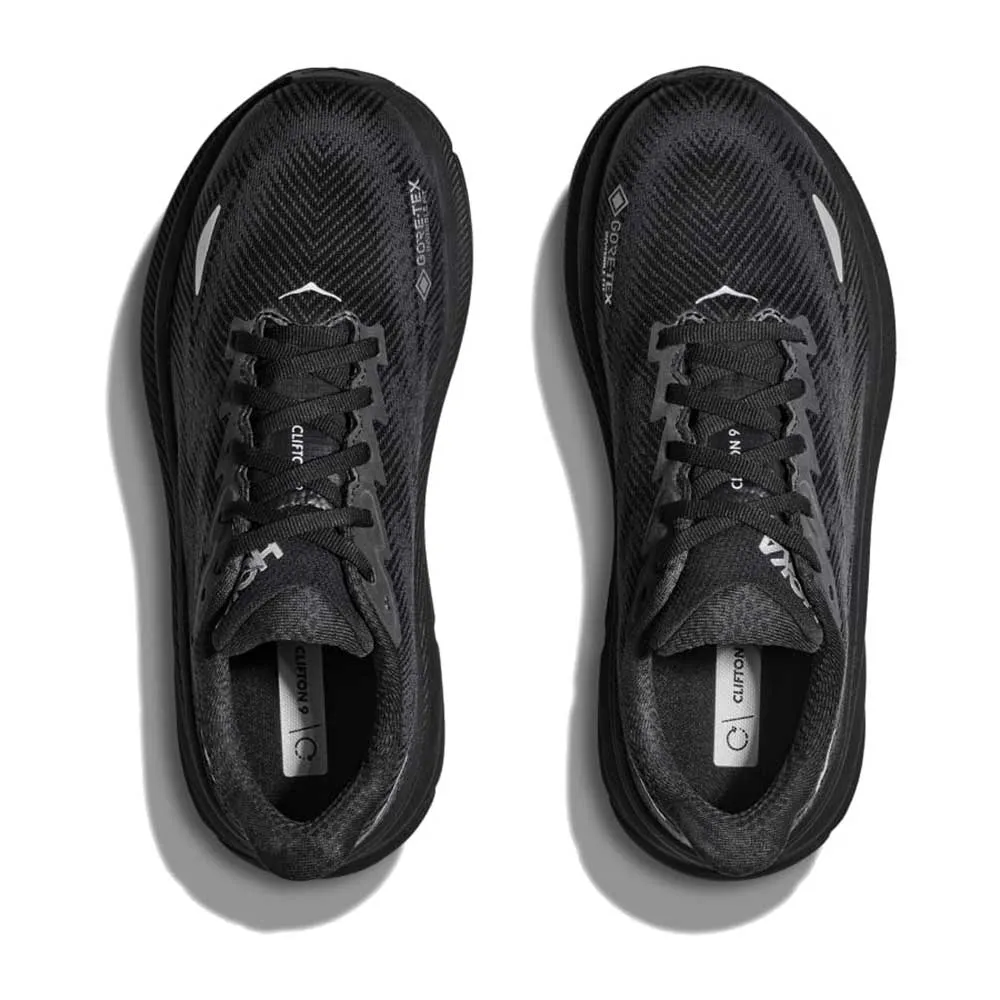 Men's Clifton 9 GTX Running Shoe - Black/Black F24 - Regular (D)