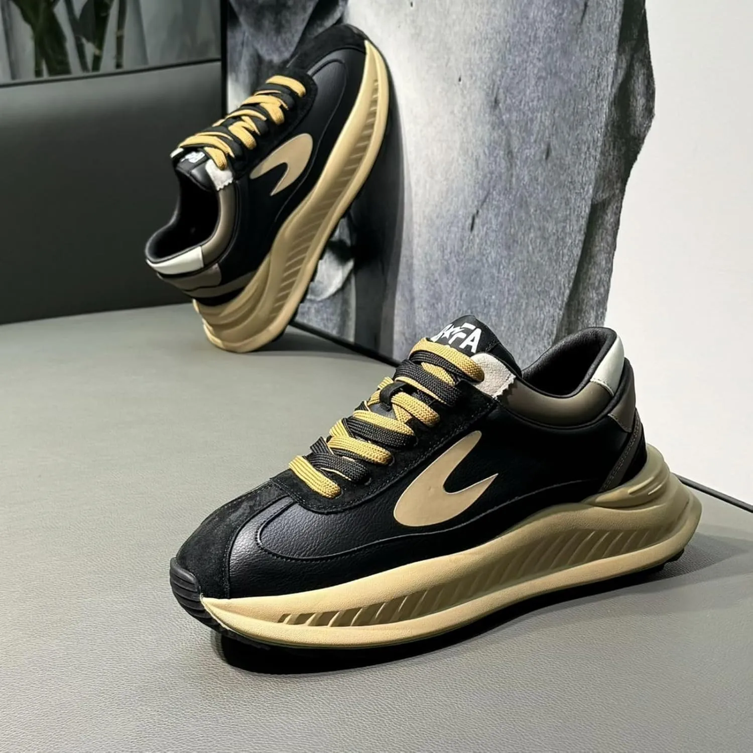 Men's Fashion Chunky Sneakers- Dad Shoes Platform Comfortable Walking Casual Sports Sneakers