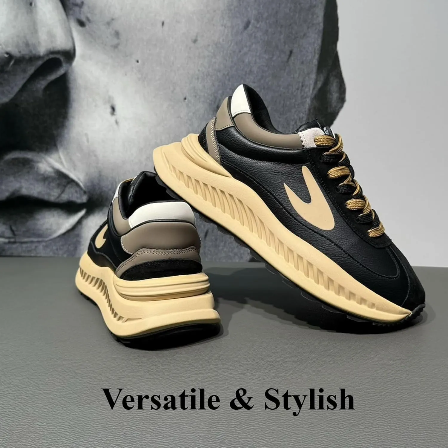 Men's Fashion Chunky Sneakers- Dad Shoes Platform Comfortable Walking Casual Sports Sneakers