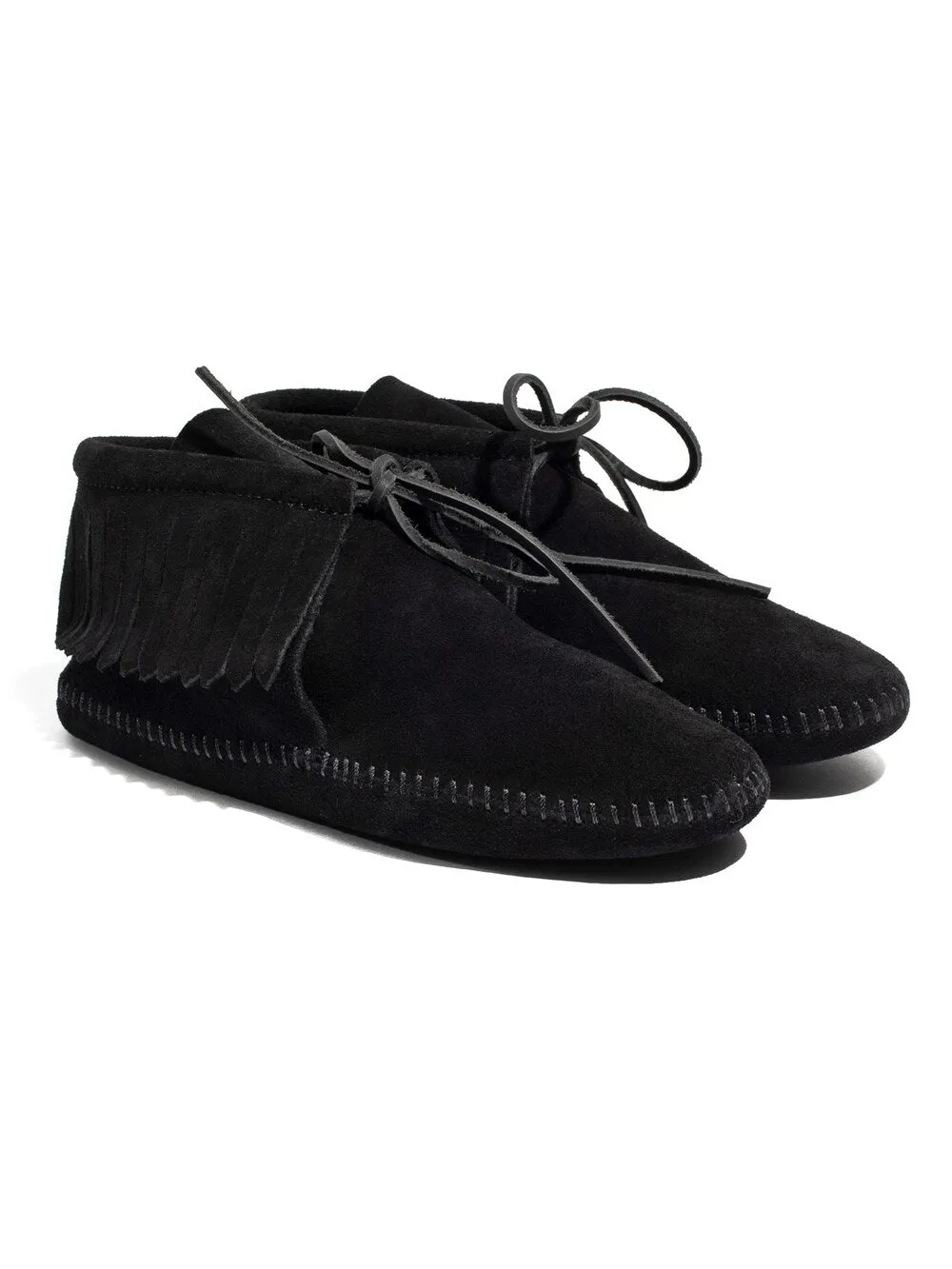 Minnetonka moccasins, black