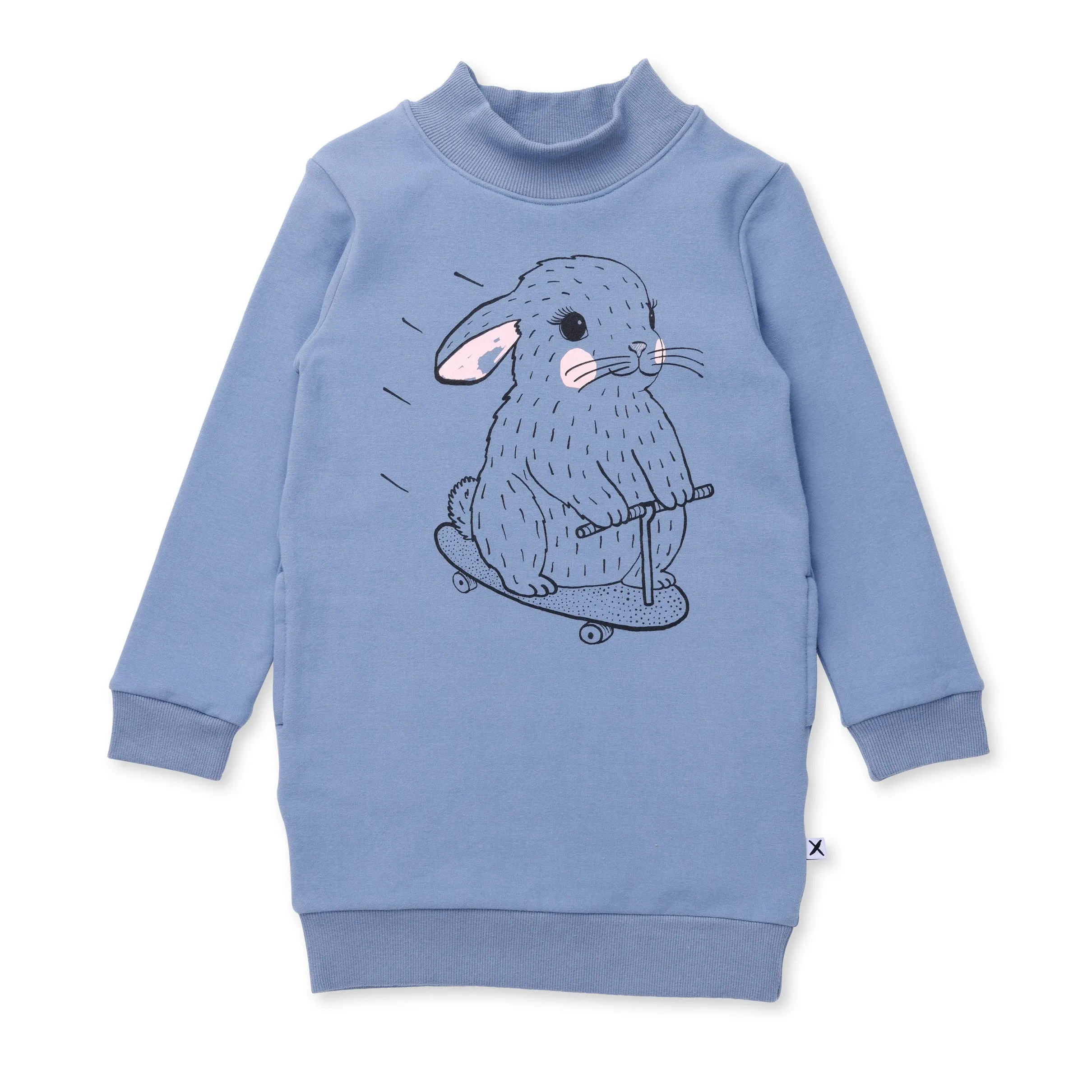 Minti Speedy Bunny Furry Dress - Cornflower