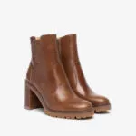 NEROGIARDINI WOMEN LEATHER ANKLE BOOTS IN BROWN