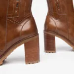 NEROGIARDINI WOMEN LEATHER ANKLE BOOTS IN BROWN