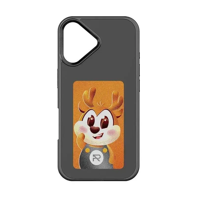 New 16 Smart AI E-Ink Screen NFC Phone Case For 16 Pro Max ShockProof Couple Family Photo DIY Pattern Screen projection Cover