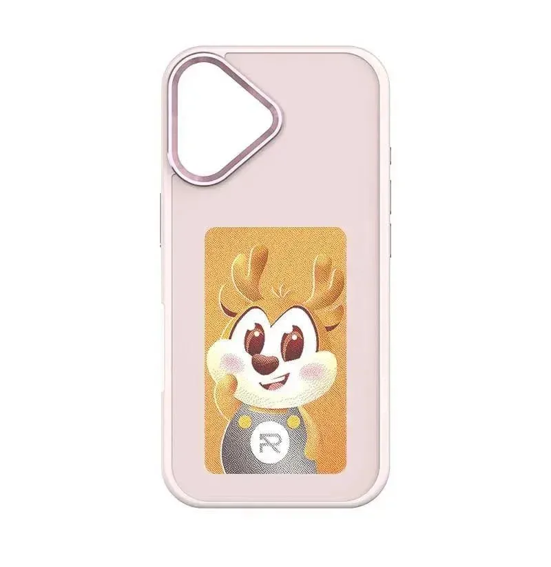 New 16 Smart AI E-Ink Screen NFC Phone Case For 16 Pro Max ShockProof Couple Family Photo DIY Pattern Screen projection Cover