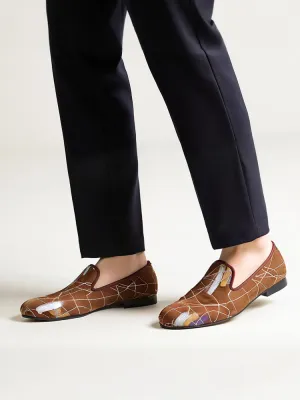 New ink style men's cool suede loafers, four-color trendy low-top shoes, slip-on slip-ons, smoking shoes