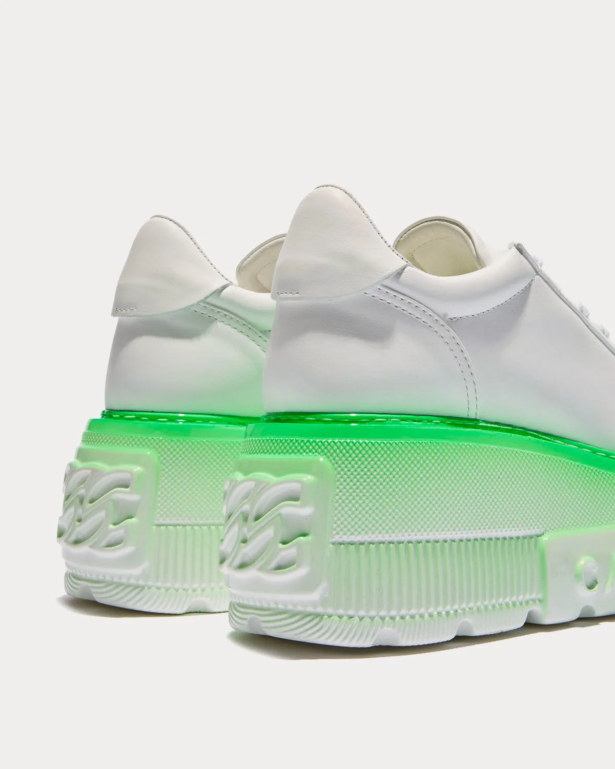 Nexus Fluo White / Green Low Top Sneakers
