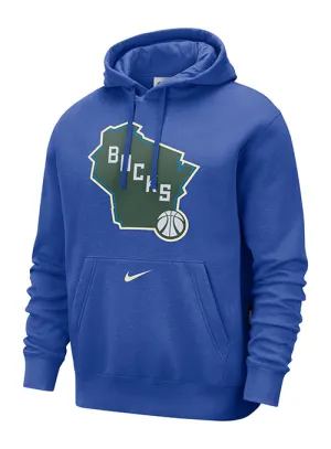Nike 2024-25 City Edition Club Milwaukee Bucks Hooded Sweatshirt