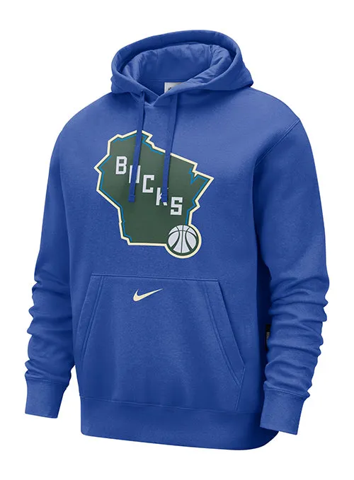 Nike 2024-25 City Edition Club Milwaukee Bucks Hooded Sweatshirt