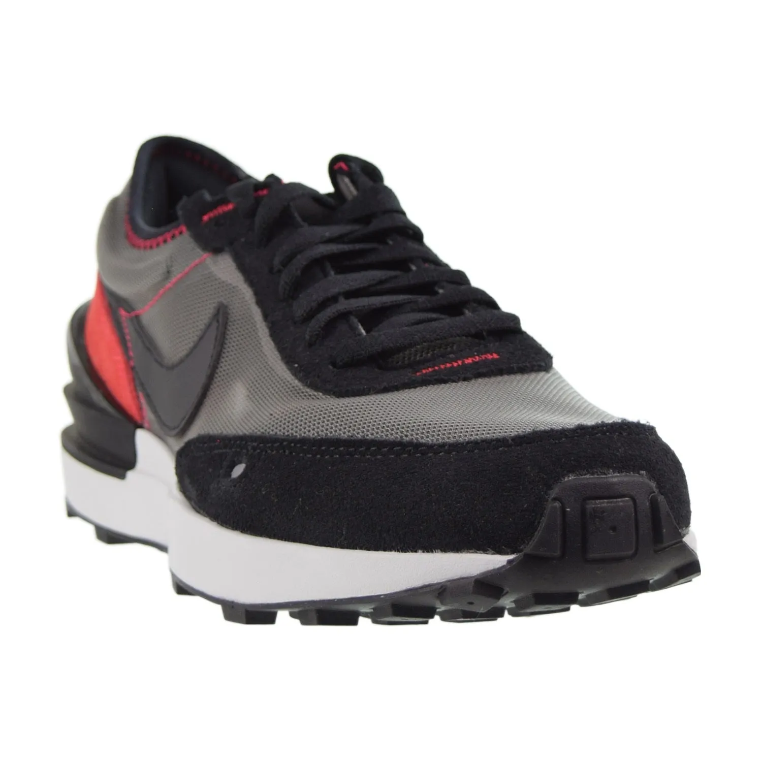 Nike Waffle One (GS) Big Kids' Shoes Flat Pewter-Black-Siren Red
