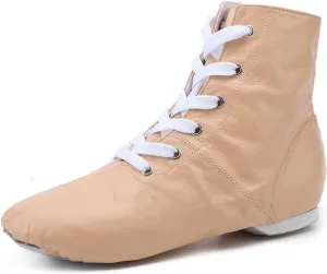ONAIC Womens Ballroom Dance Shoes Jazz Boot Shoes Closed Toe Lace-Up Modern Salsa Shoes Platform Shoes