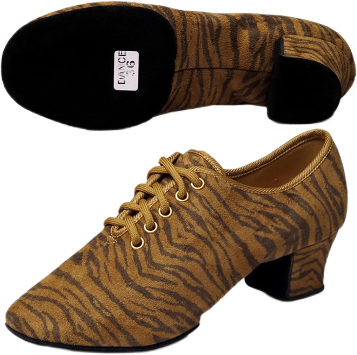 ONAIC Women's Ballroom Latin Dance Shoes Standard Dance Shoes Lace-Up Salsa Tango Modern Shoes Wedding Party Dance Shoes