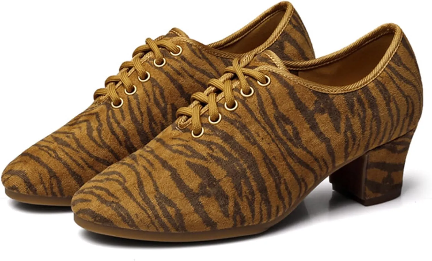 ONAIC Women's Ballroom Latin Dance Shoes Standard Dance Shoes Lace-Up Salsa Tango Modern Shoes Wedding Party Dance Shoes