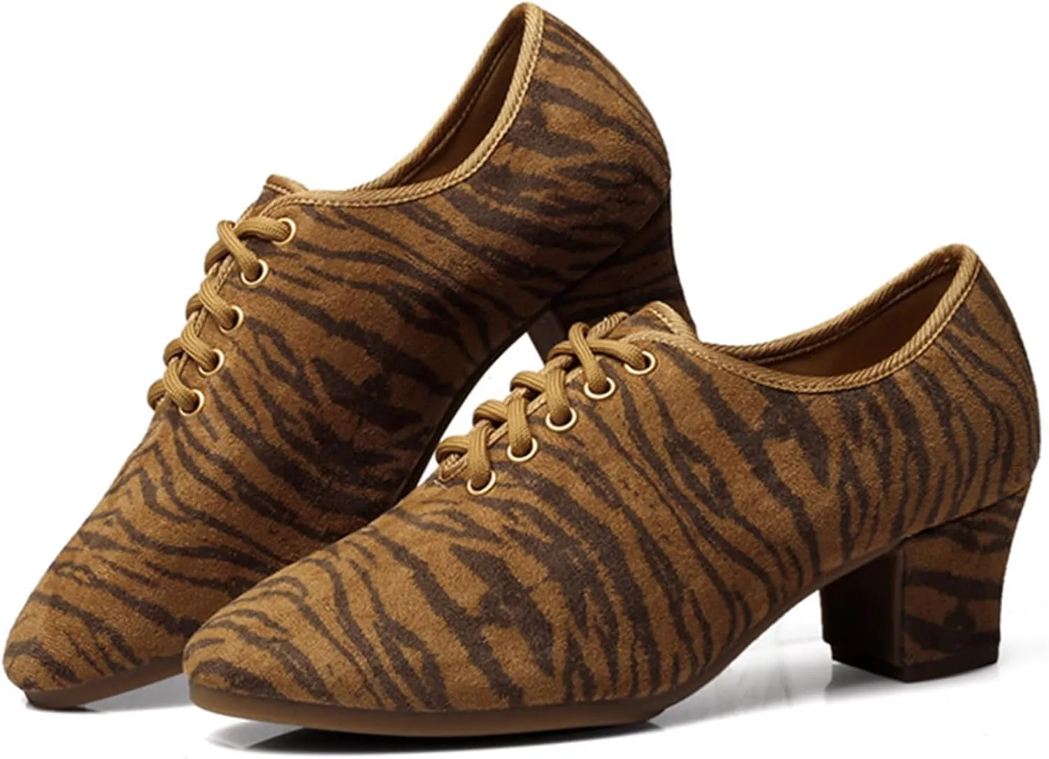 ONAIC Women's Ballroom Latin Dance Shoes Standard Dance Shoes Lace-Up Salsa Tango Modern Shoes Wedding Party Dance Shoes