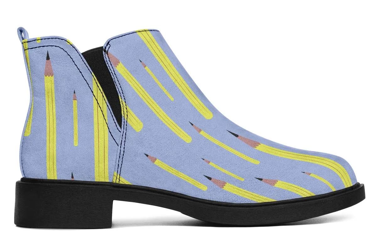 Pencil Pattern Neat Vibe Boots