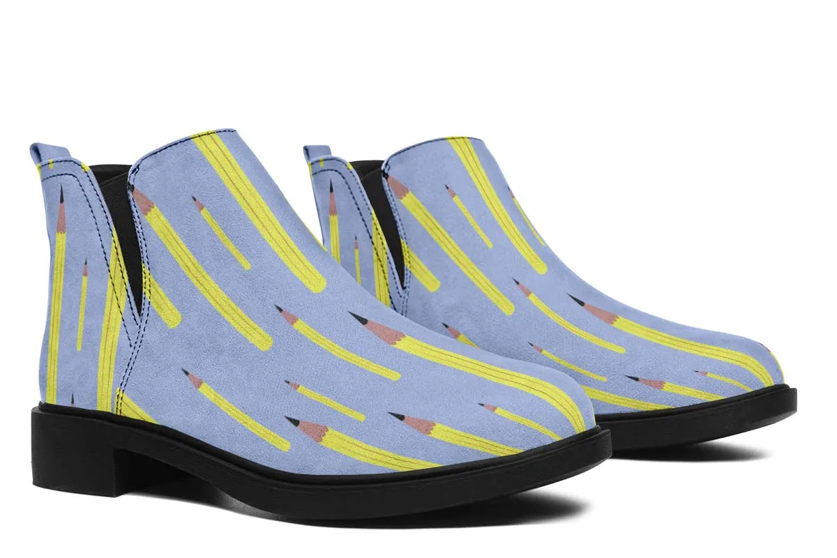 Pencil Pattern Neat Vibe Boots