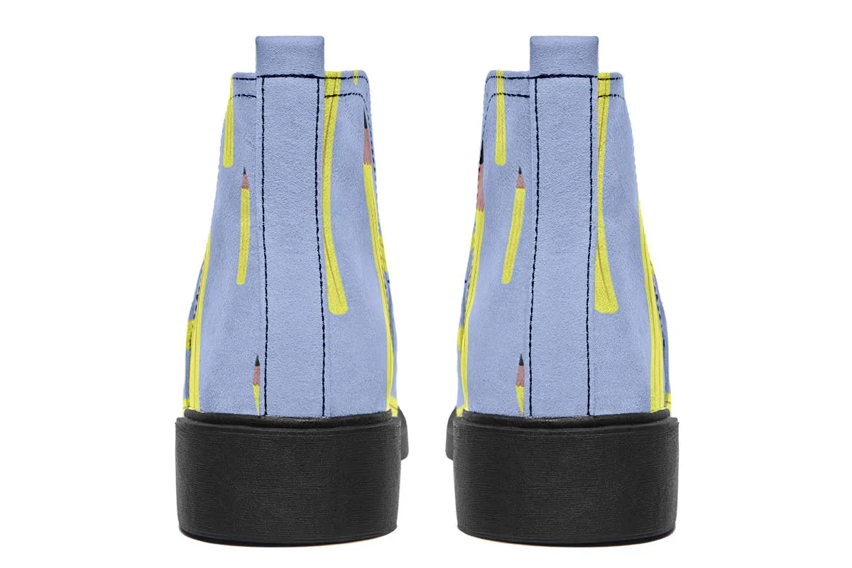 Pencil Pattern Neat Vibe Boots