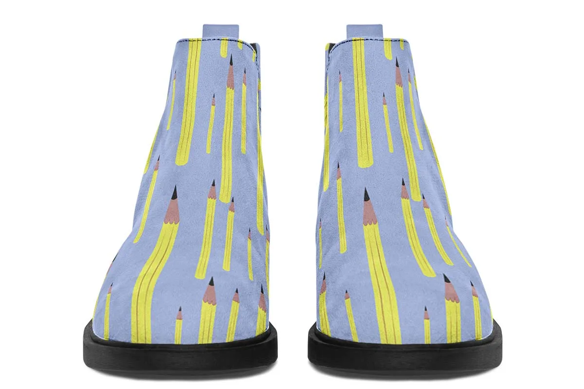 Pencil Pattern Neat Vibe Boots