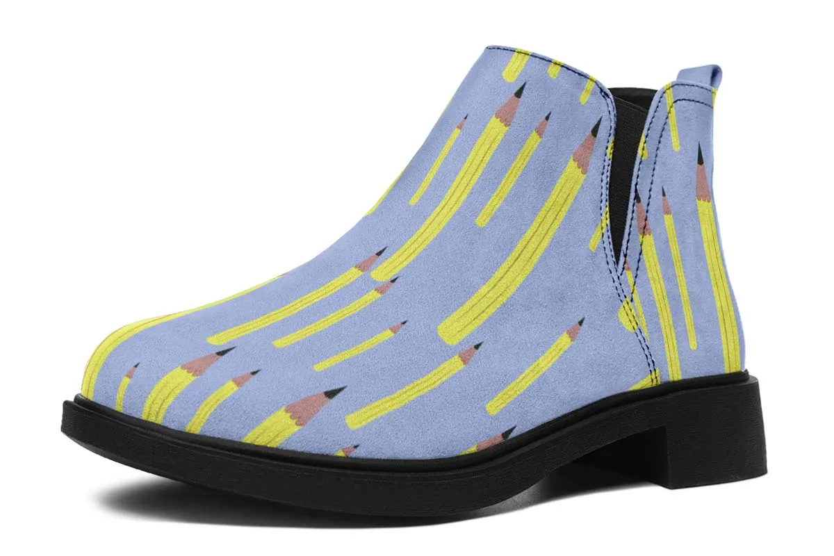 Pencil Pattern Neat Vibe Boots