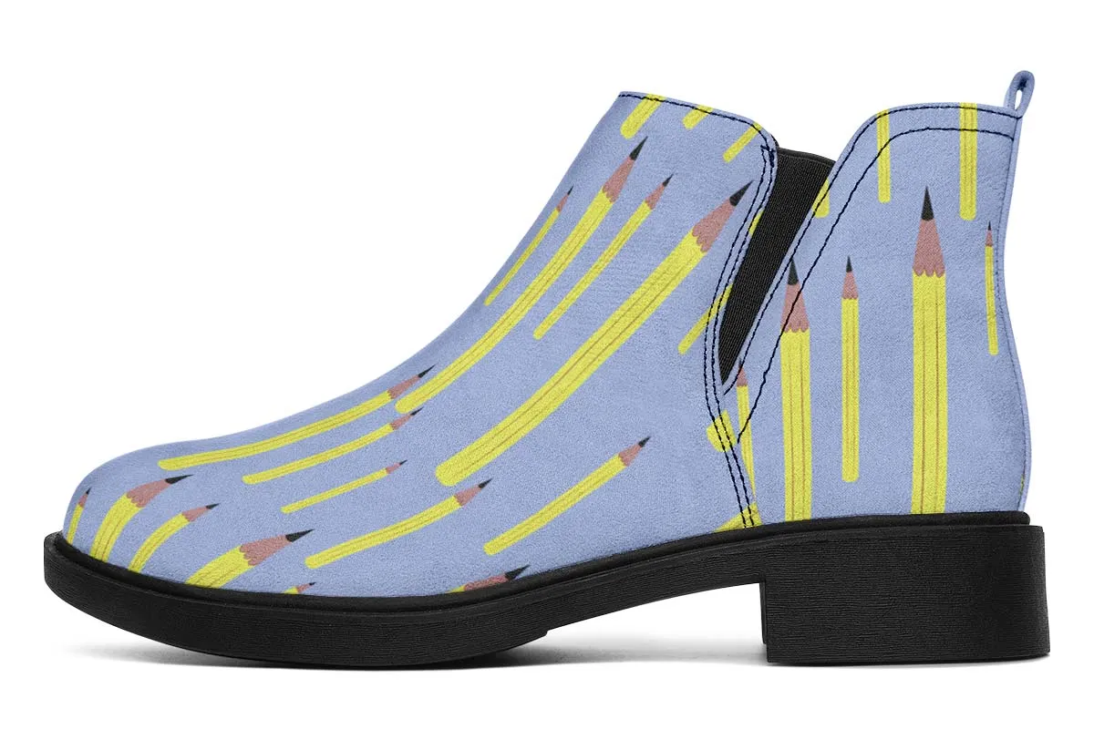 Pencil Pattern Neat Vibe Boots