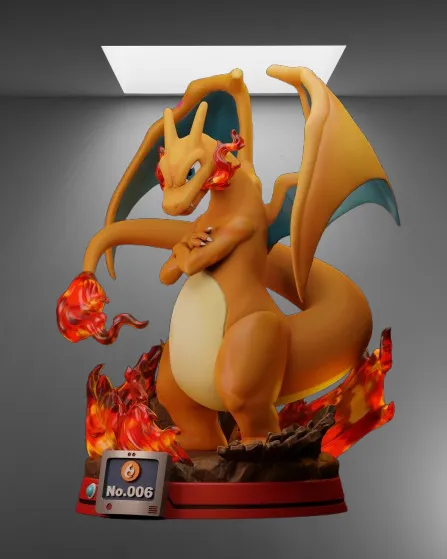 Pokémon's Flame Breathing Dragon Charizard 3D Printing STL File