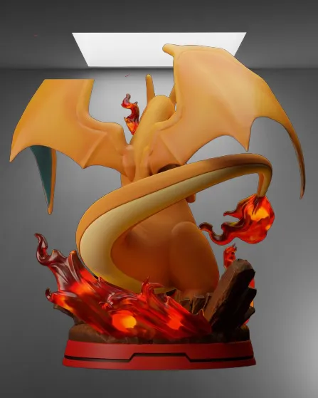 Pokémon's Flame Breathing Dragon Charizard 3D Printing STL File
