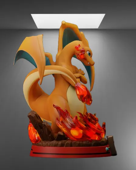 Pokémon's Flame Breathing Dragon Charizard 3D Printing STL File