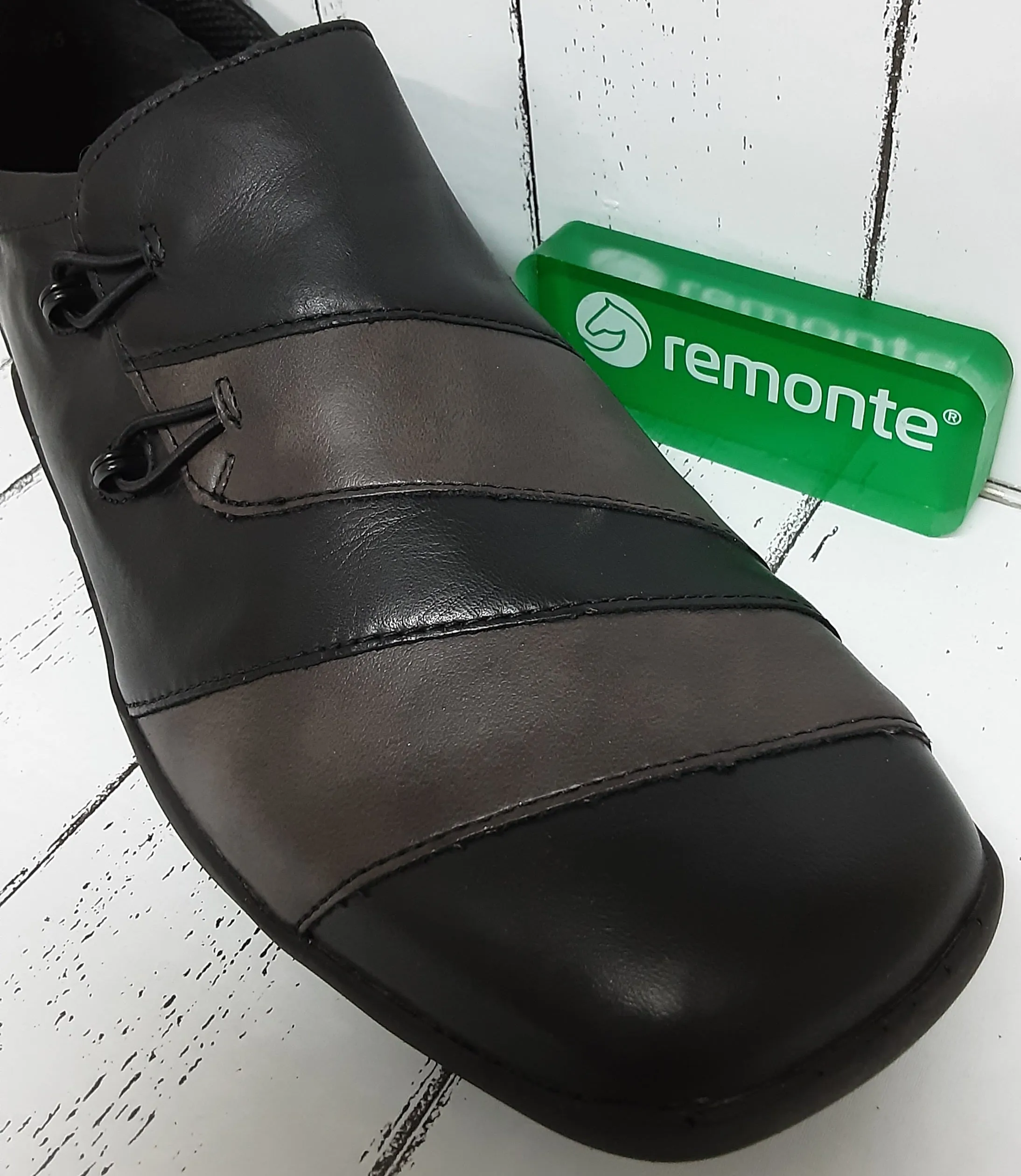 REMONTE - D0525-01 - SLIP ON SHOE - Black/Bronze Combi