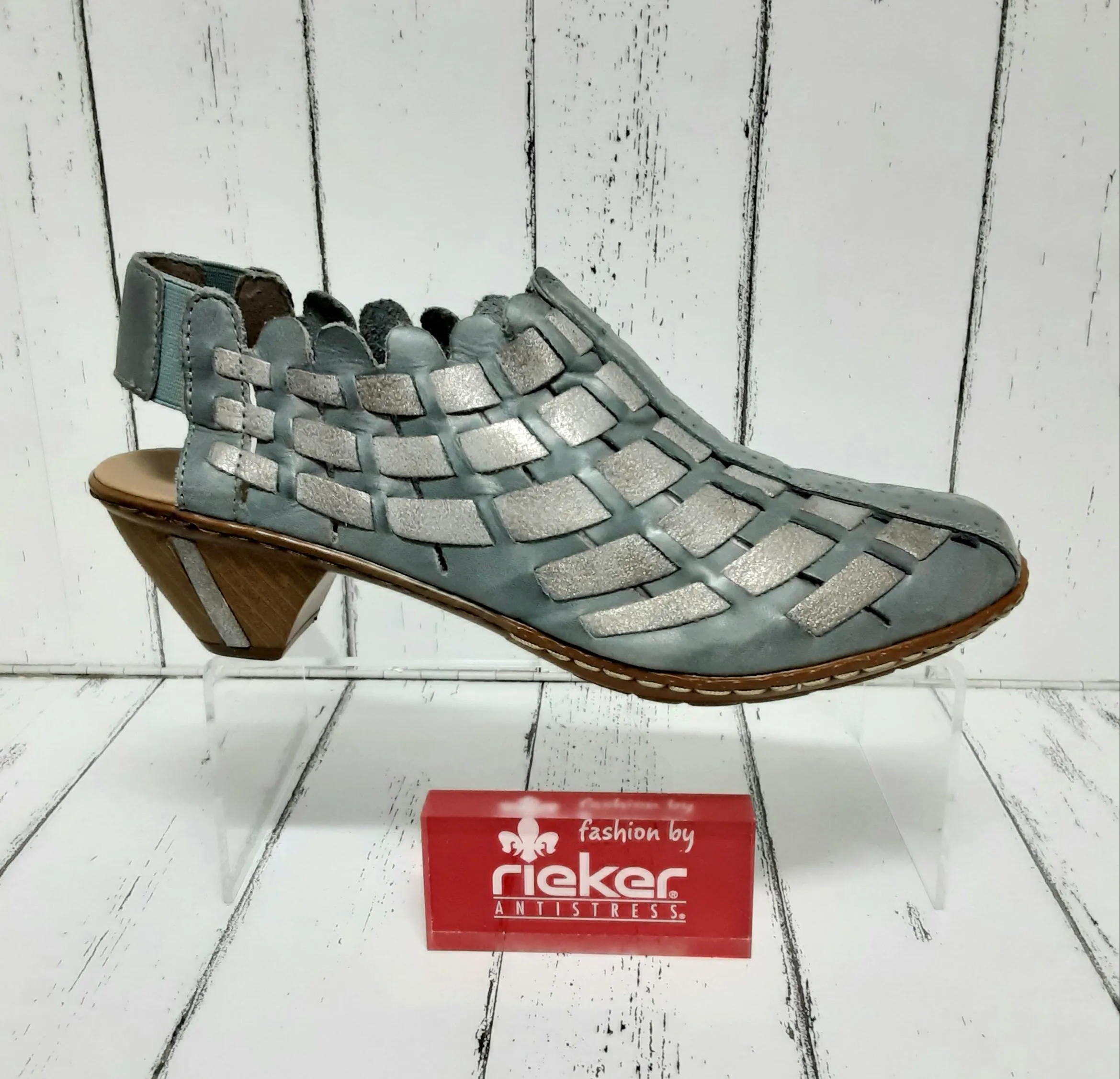 RIEKER - 46778-13 - SLIP ON SHOE/SANDAL - Blue Combination