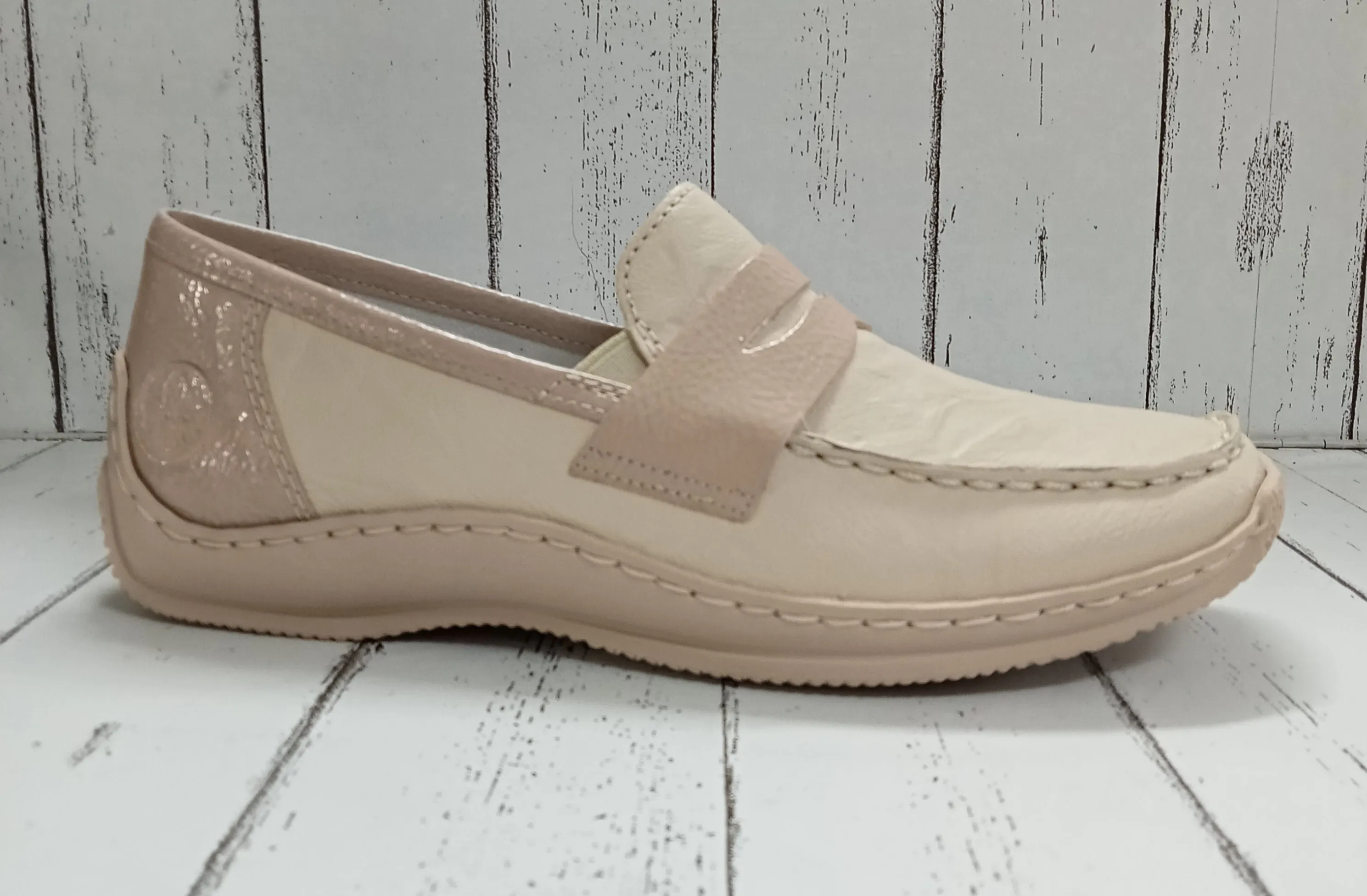 RIEKER - L1752-60 - SLIP ON SHOE - Beige