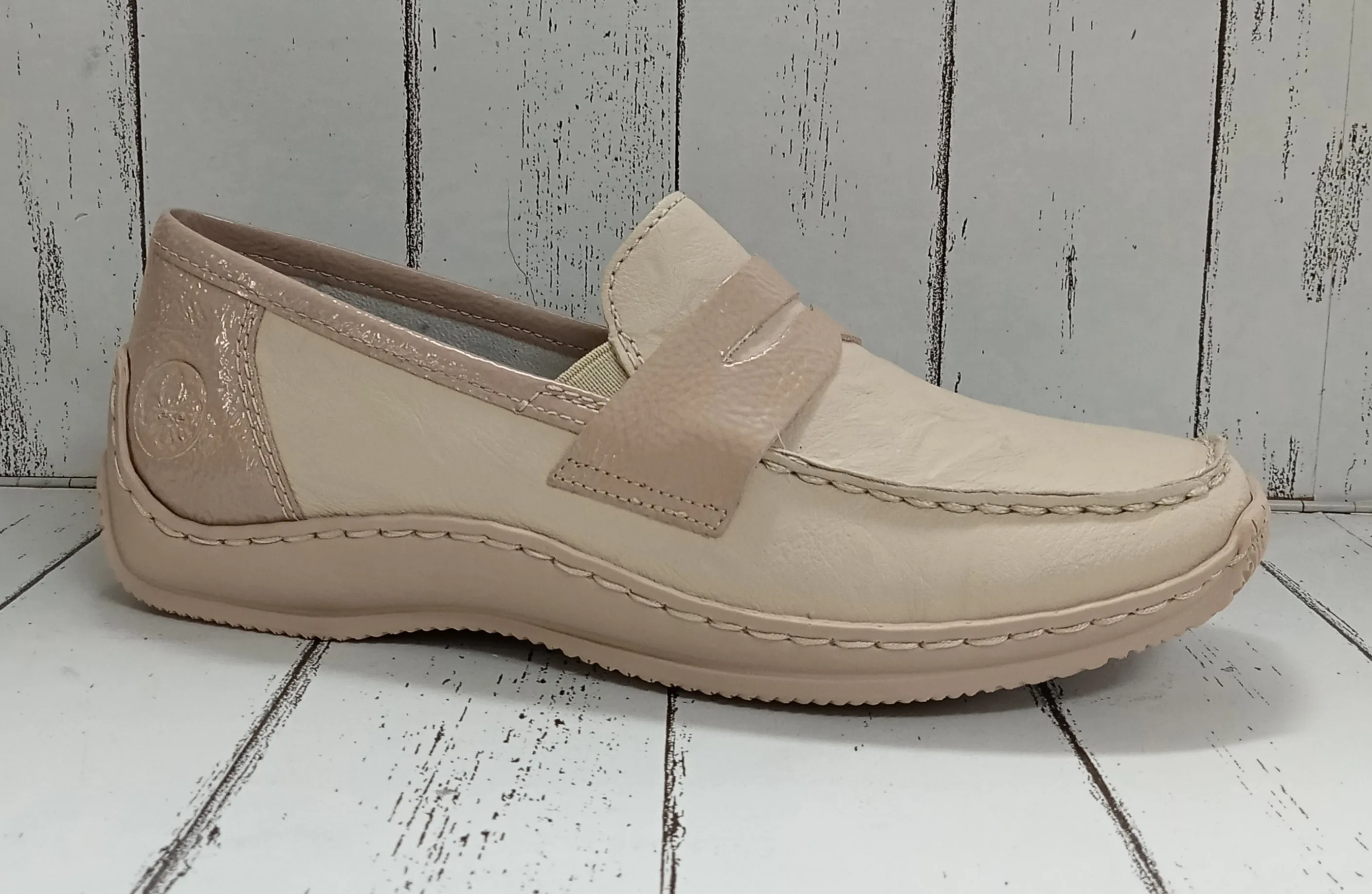 RIEKER - L1752-60 - SLIP ON SHOE - Beige