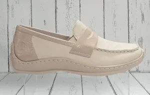 RIEKER - L1752-60 - SLIP ON SHOE - Beige