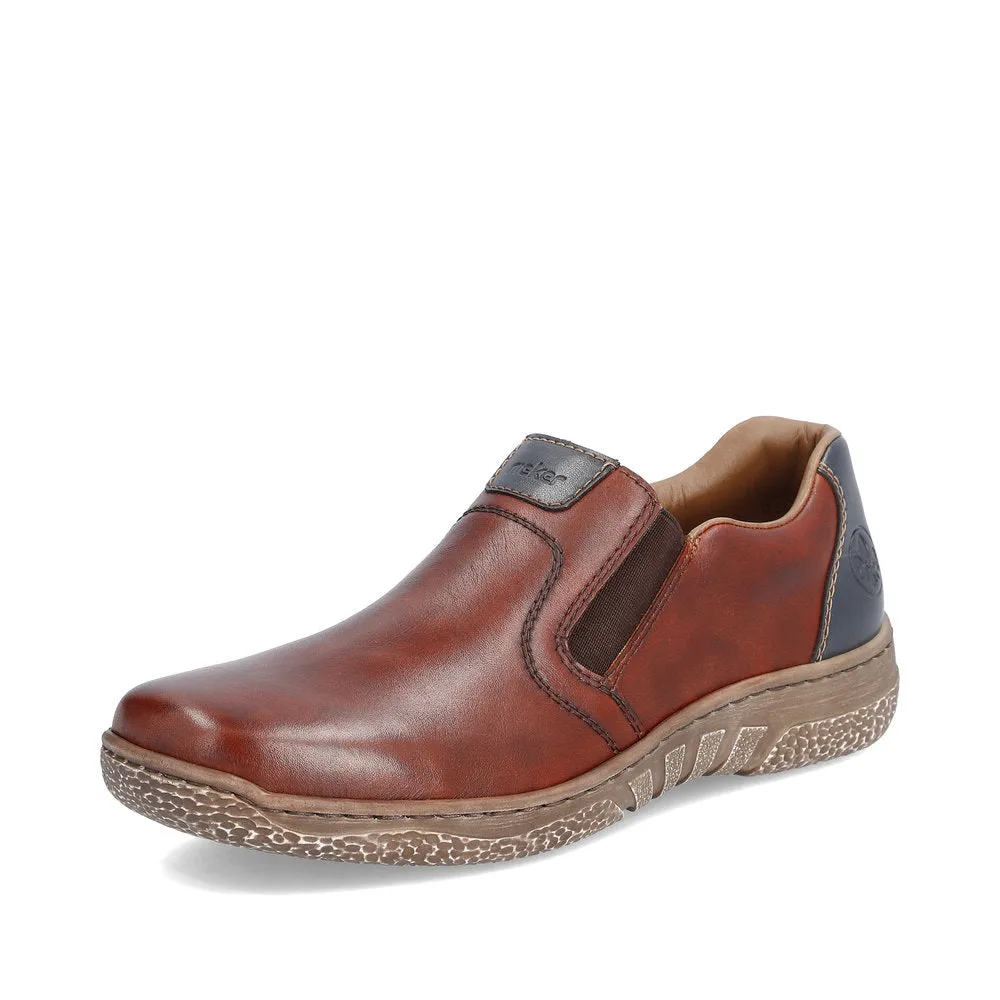 Rieker Mens Leather Slip On Brown 03552-24
