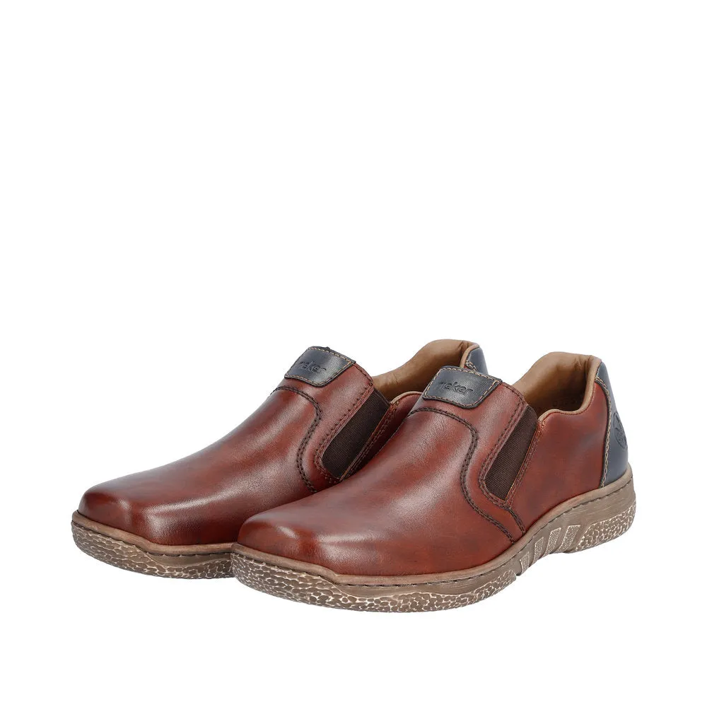 Rieker Mens Leather Slip On Brown 03552-24