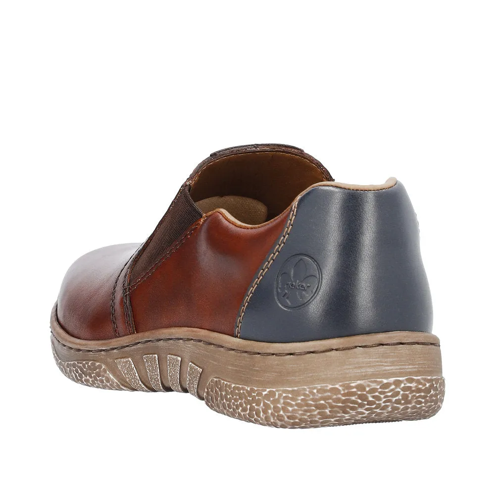 Rieker Mens Leather Slip On Brown 03552-24